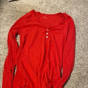 Fitted Red Long Sleeve